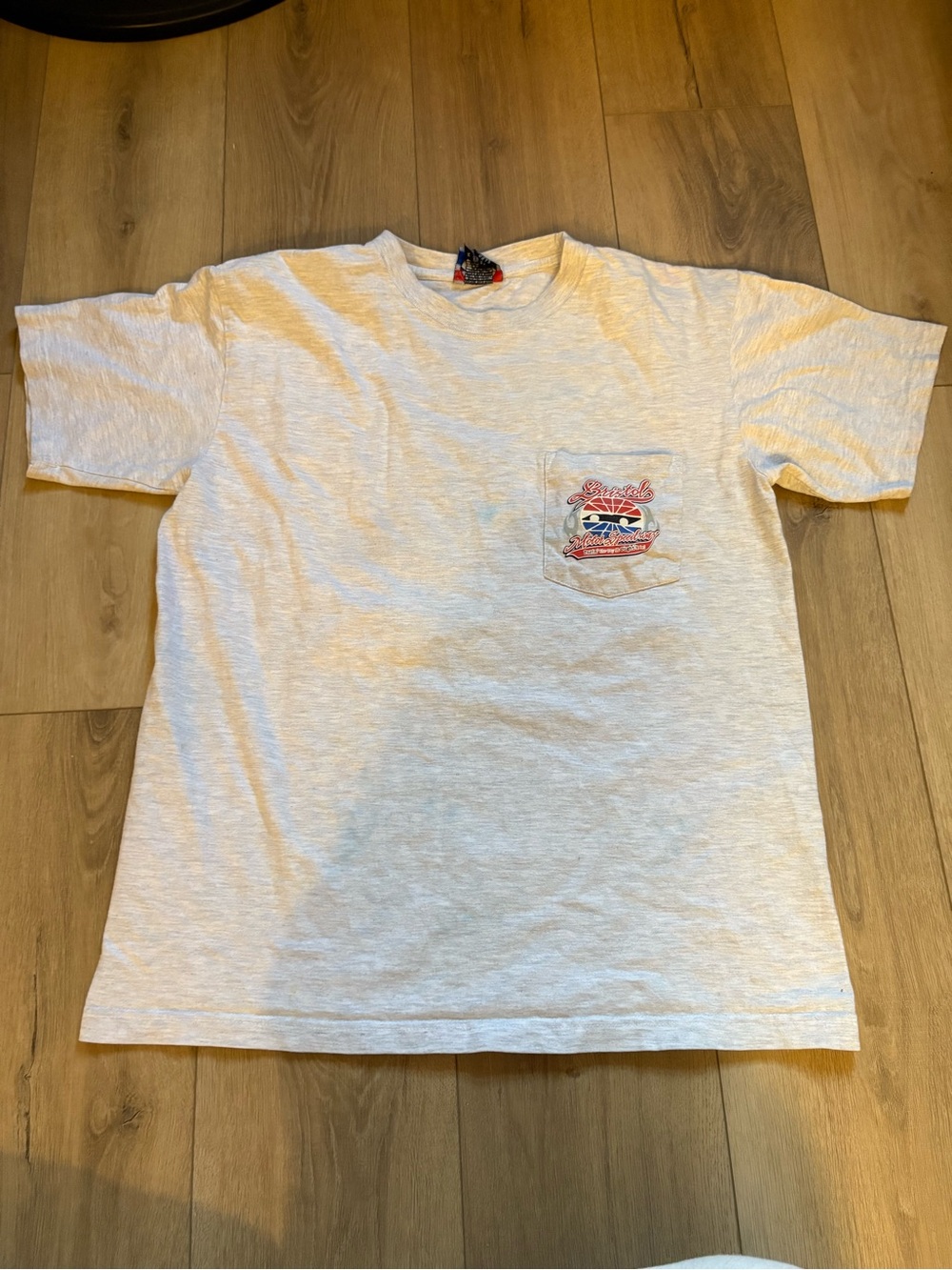 Heather Cream Pocket Tee with Nautical Graphic